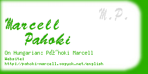 marcell pahoki business card